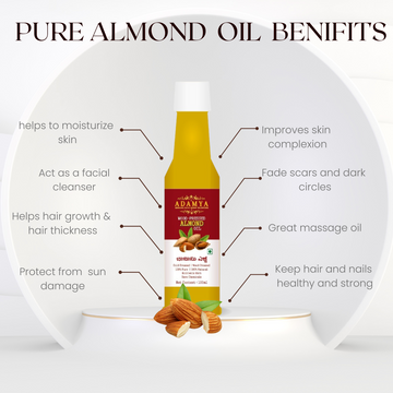 Wood Pressed Almond Oil _ 100% Natural, 100% Pure and chemical free
